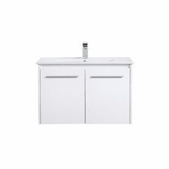 Elegant Rasina 30" Single Bathroom Floating Vanity - White - VF44030WH