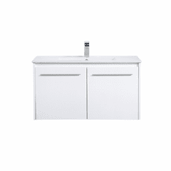 Elegant Rasina 36" Single Bathroom Floating Vanity - White - VF44036WH