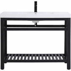 Elegant Raya 42" Single Bathroom Metal Vanity - Black - VF14042BK