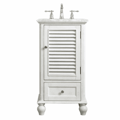 Elegant Rhodes 19" Single Bathroom Vanity - Antique White - VF30519AW