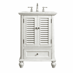 Elegant Rhodes 24" Single Bathroom Vanity - Antique White - VF30524AW