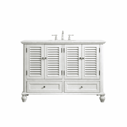 Elegant Rhodes 48" Single Bathroom Vanity - Antique White - VF30548AW