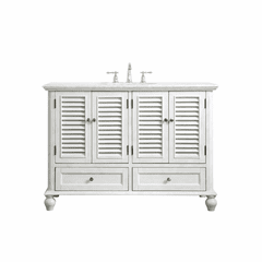 Elegant Rhodes 48" Single Bathroom Vanity - Antique White - VF30548AW