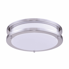 Elegant Ripple Dimmable LED Double Ring Ceiling Flush - Brushed Nickel - CF3200