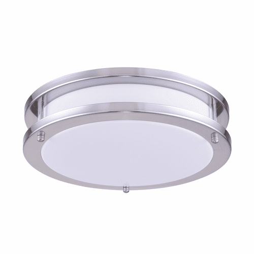 Elegant Ripple Dimmable LED Double Ring Ceiling Flush - Brushed Nickel - CF3200