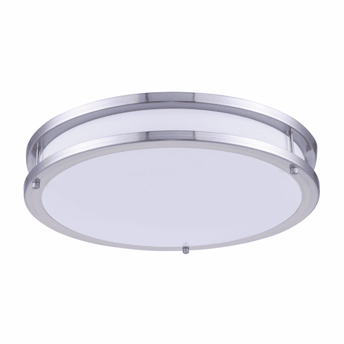 Elegant Ripple Dimmable LED Double Ring Ceiling Flush - Brushed Nickel - CF3203