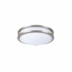 Elegant Ripple Dimmable LED Double Ring Ceiling Flush - Brushed Nickel - CF3205