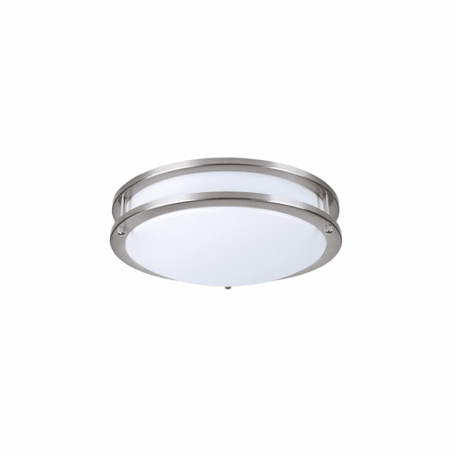 Elegant Ripple Dimmable LED Double Ring Ceiling Flush - Brushed Nickel - CF3206