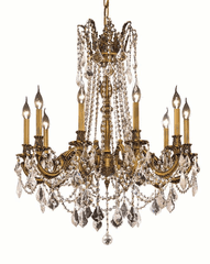 Elegant Rosalia 10-LT French Gold Chandelier Clear Royal Cut Crystal - 9210D28FG/RC