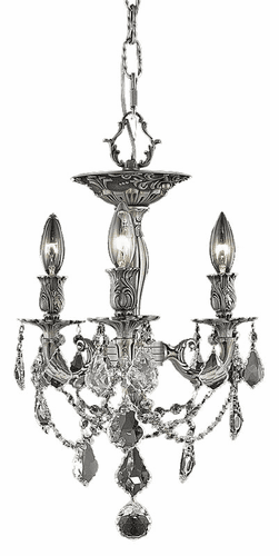 Elegant Rosalia 3-LT Pewter Flush Mount Clear Royal Cut Crystal - 9203F13PW/RC