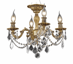 Elegant Rosalia 4-LT French Gold Flush Mount Clear Royal Cut Crystal - 9204F17FG/RC