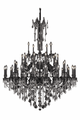 Elegant Rosalia 45-LT Dark Bronze Chandelier Clear Royal Cut Crystal - 9245G54DB/RC
