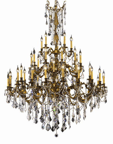Elegant Rosalia 45-LT French Gold Chandelier Clear Royal Cut Crystal - 9245G54FG/RC