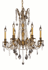 Elegant Rosalia 6-LT French Gold Chandelier Clear Royal Cut Crystal - 9206D23FG/RC