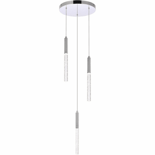 Elegant Ruelle 3-LT Pendant - Chrome - 5203D12C