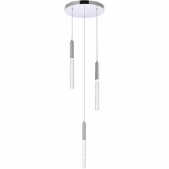 Elegant Ruelle 3-LT Pendant - Chrome - 5203D12C