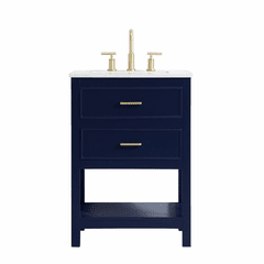 Elegant Sinclaire 24" Single Bathroom Vanity - Blue - VF19024BL