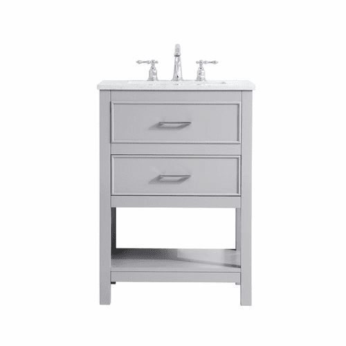 Elegant Sinclaire 24" Single Bathroom Vanity - Grey - VF19024GR