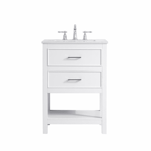Elegant Sinclaire 24" Single Bathroom Vanity - White - VF19024WH