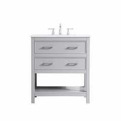 Elegant Sinclaire 30" Single Bathroom Vanity - Grey - VF19030GR
