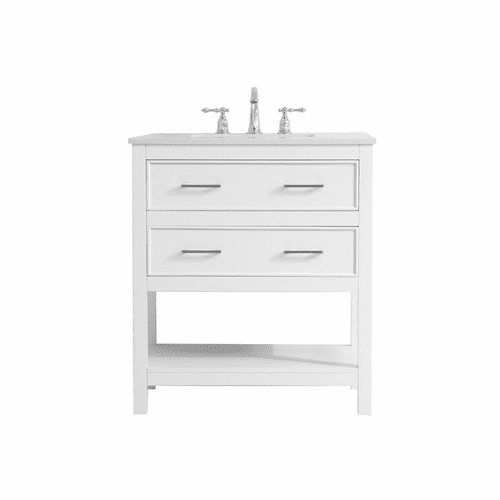 Elegant Sinclaire 30" Single Bathroom Vanity - White - VF19030WH