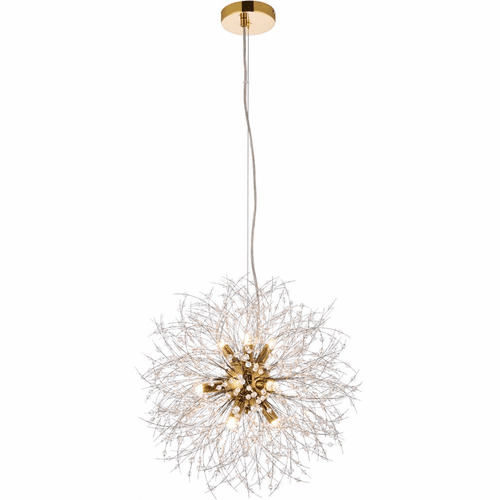 Elegant Solace 9-LT Pendant - Gold - 3507D18G