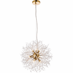 Elegant Solace 9-LT Pendant - Gold - 3507D18G