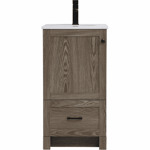 Elegant Soma 18" Single Bathroom Vanity - Weathered Oak - VF2818WO