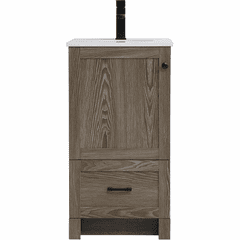 Elegant Soma 18" Single Bathroom Vanity - Weathered Oak - VF2818WO