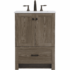 Elegant Soma 24" Single Bathroom Vanity - Weathered Oak - VF2824WO