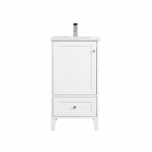 Elegant sommerville 18" Single Bathroom Vanity - White - VF18018WH