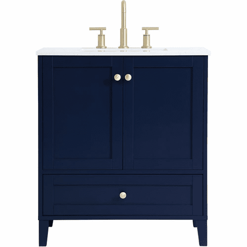 Elegant Sommerville 30" Single Bathroom Vanity - Blue - VF18030BL