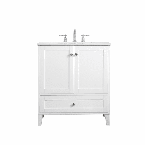 Elegant Sommerville 30" Single Bathroom Vanity - White - VF18030WH