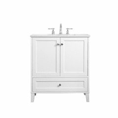 Elegant Sommerville 30" Single Bathroom Vanity - White - VF18030WH