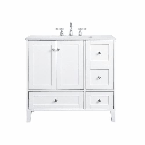 Elegant sommerville 36" Single Bathroom Vanity - White - VF18036WH
