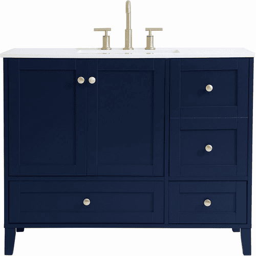 Elegant Sommerville 42" Single Bathroom Vanity - Blue - VF18042BL