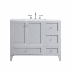 Elegant sommerville 42" Single Bathroom Vanity - Grey - VF18042GR