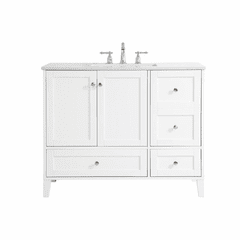 Elegant sommerville 42" Single Bathroom Vanity - White - VF18042WH