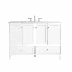 Elegant sommerville 48" Single Bathroom Vanity - White - VF18048WH