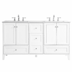 Elegant sommerville 60" Double Bathroom Vanity - White - VF18060DWH