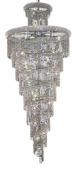 Elegant Spiral 32-LT Chrome Chandelier Clear Royal Cut Crystal - V1800SR36C/RC