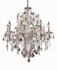 Elegant St. Francis 12-LT Chrome Chandelier Clear Royal Cut Crystal - V2015D28C/RC