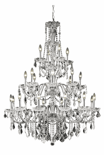 Elegant St. Francis 24-LT Chrome Chandelier Clear Royal Cut Crystal - V2015G36C/RC