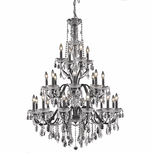 Elegant St. Francis 24-LT Dark Bronze Chandelier Clear Royal Cut Crystal - 2016G36DB/RC