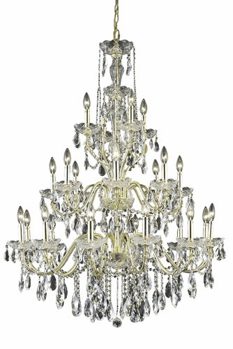Elegant St. Francis 24-LT Gold Chandelier Clear Royal Cut Crystal - 2016G36G/RC