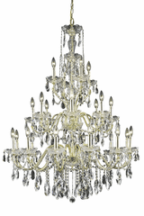 Elegant St. Francis 24-LT Gold Chandelier Clear Royal Cut Crystal - 2016G36G/RC