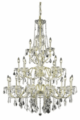 Elegant St. Francis 24-LT Gold Chandelier Clear Royal Cut Crystal - V2015G36G/RC