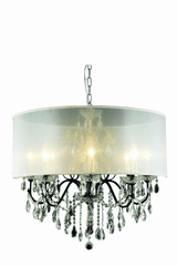 Elegant St. Francis 6-LT Dark Bronze Chandelier Clear Swarovski Elements Crystal - 2016D26DB/SS