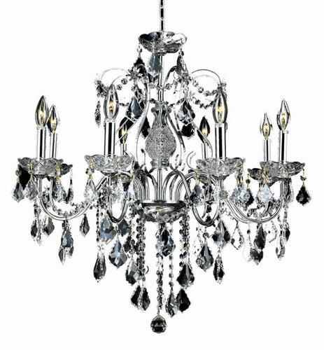 Elegant St. Francis 8-LT Chrome Chandelier Clear Royal Cut Crystal - V2015D26C/RC