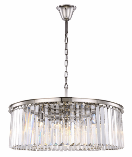 Elegant Sydney 10-LT Polished Nickel Chandelier Clear Royal Cut Crystal - 1238G43PN/RC